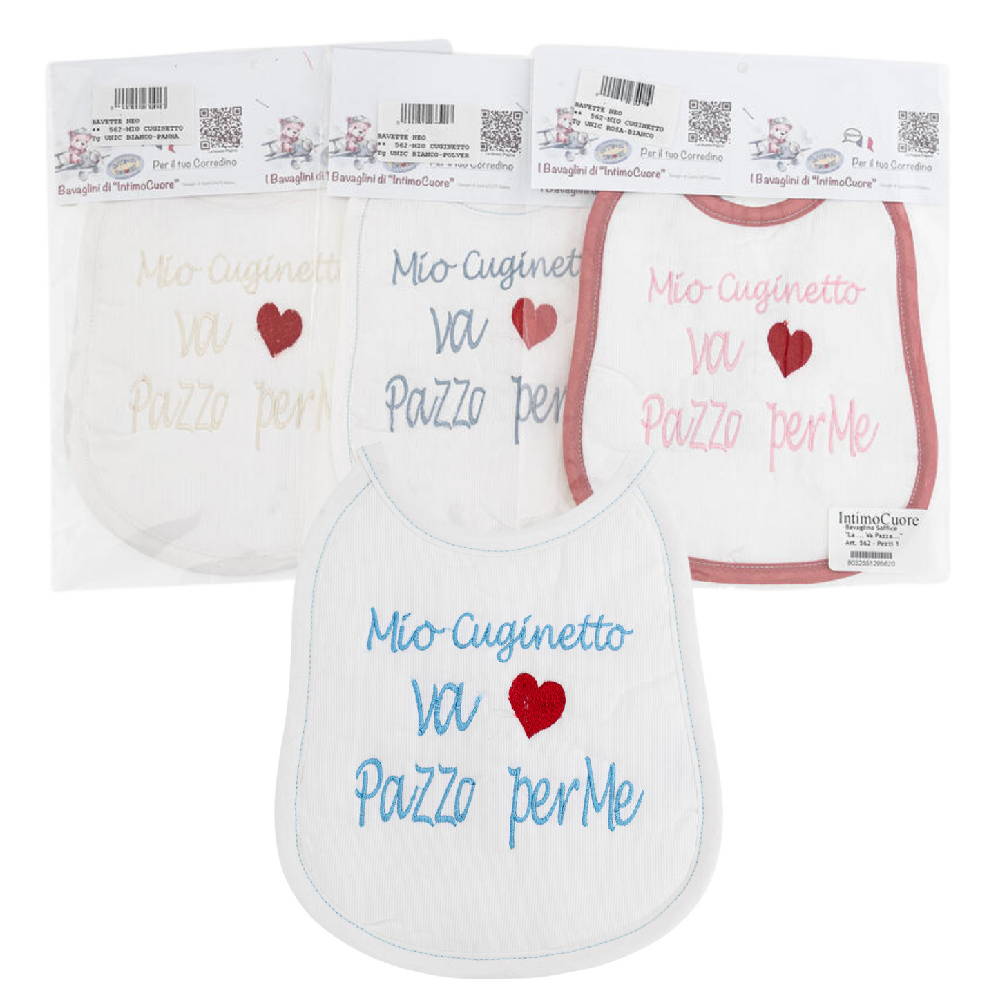 BAVETTA RICAMATA -MIO CUGINETTO VA PAZZO PER ME