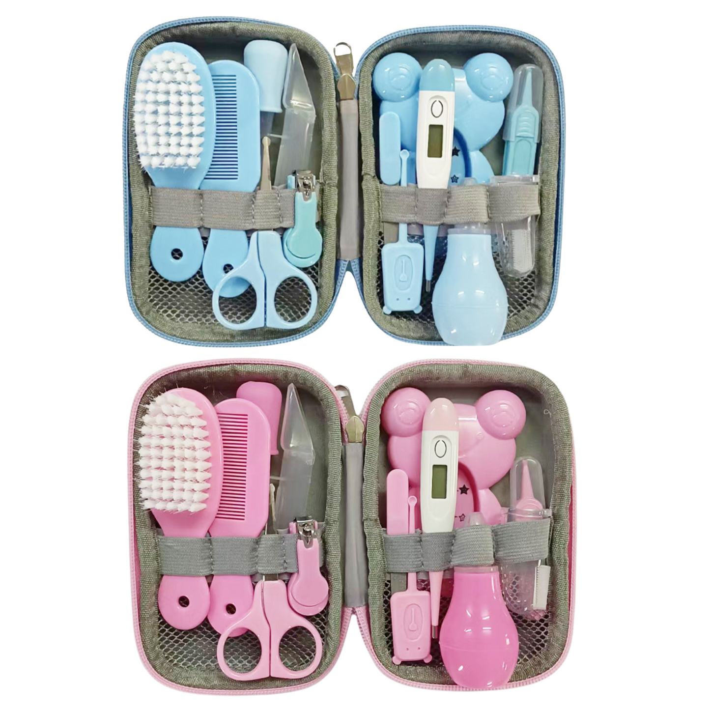 Kit Cura e Igiene per Neonati - 15 Pezzi con Custodia