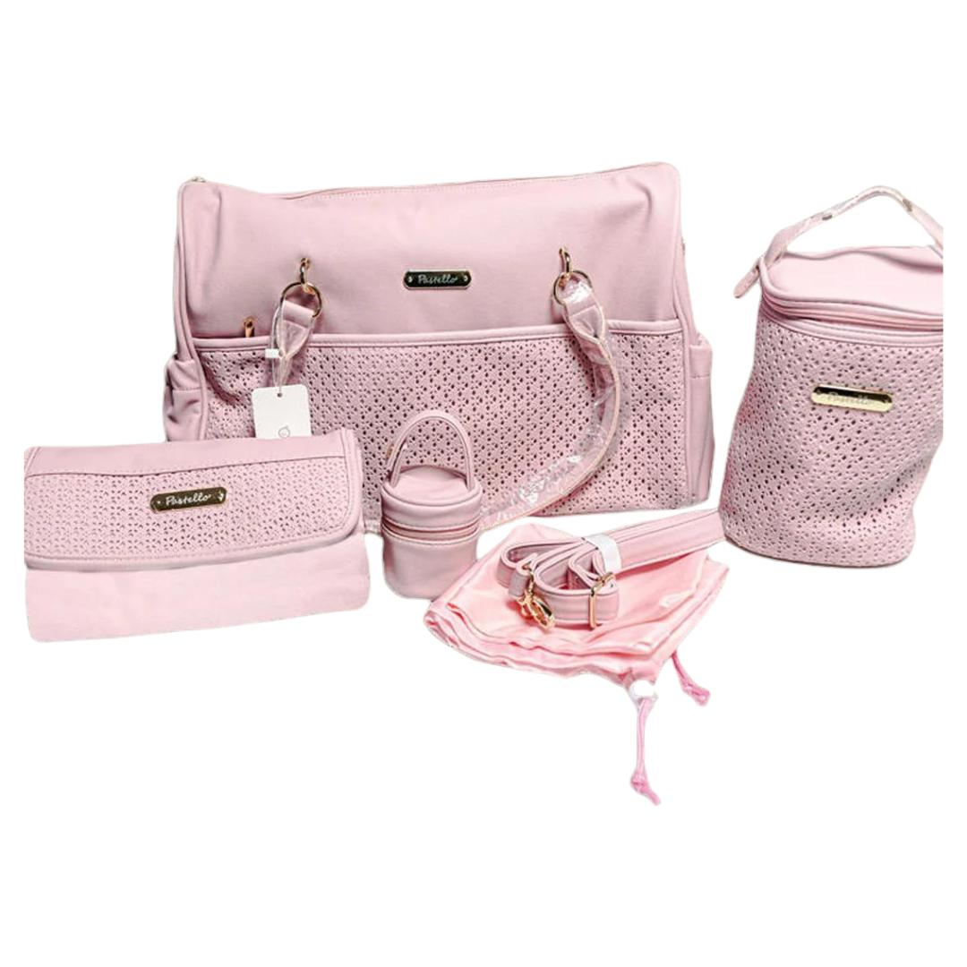 Petate perforado pastel de piel rosa