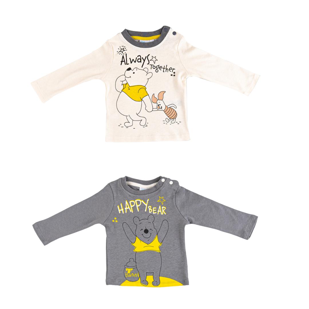 Set 2 Magliette Bambino Winnie the Pooh 100% cotone