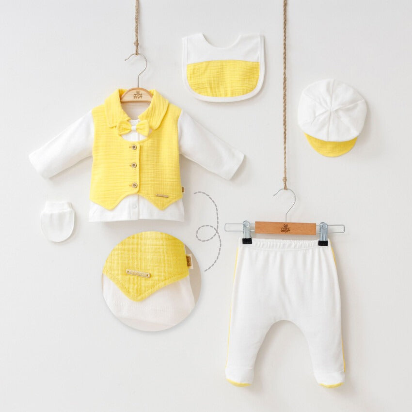 Set Nascita in Cotone Elegante Vari Colori Neonato/ Bimbo – 5 Pezzi
