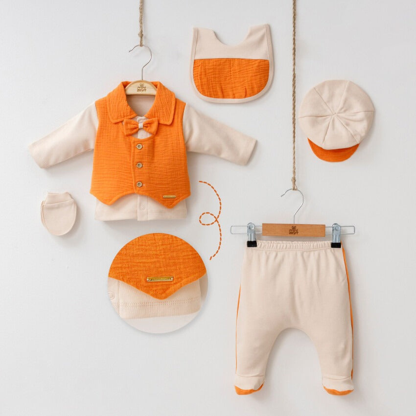 Set Nascita in Cotone Elegante Vari Colori Neonato/ Bimbo – 5 Pezzi