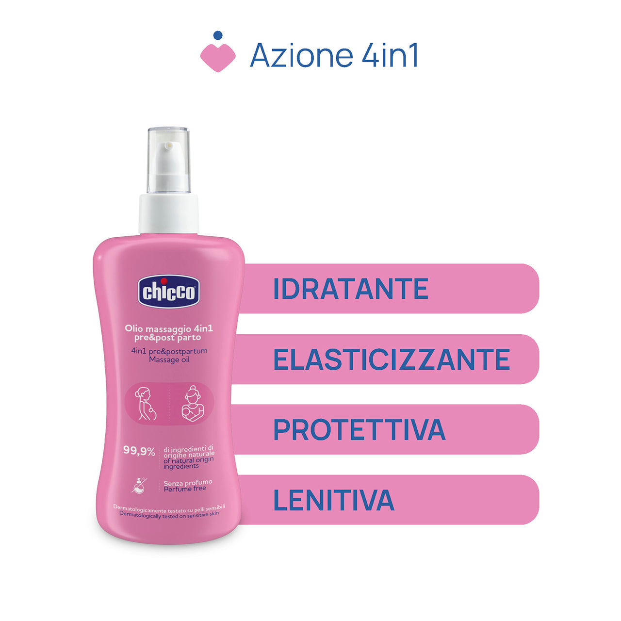 Chicco Olio Massaggio 4in1 Pre & Post Parto 200ml
