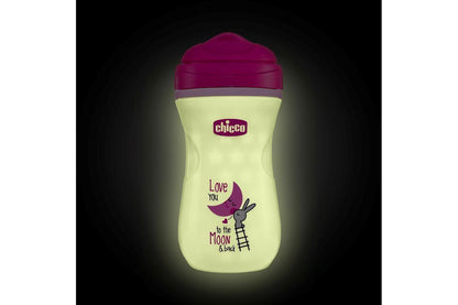 Tazza Borraccia 266ml Chicco Anti-Goccia Illumina al buio Glowing - 14M+