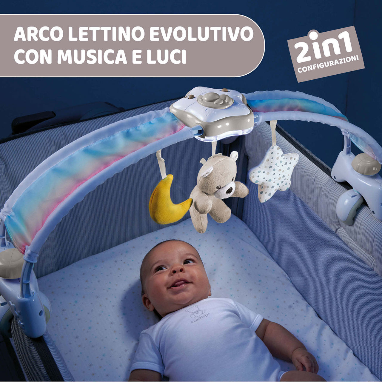 Proiettore/ giostrina  next to me Rainbow Sky chicco