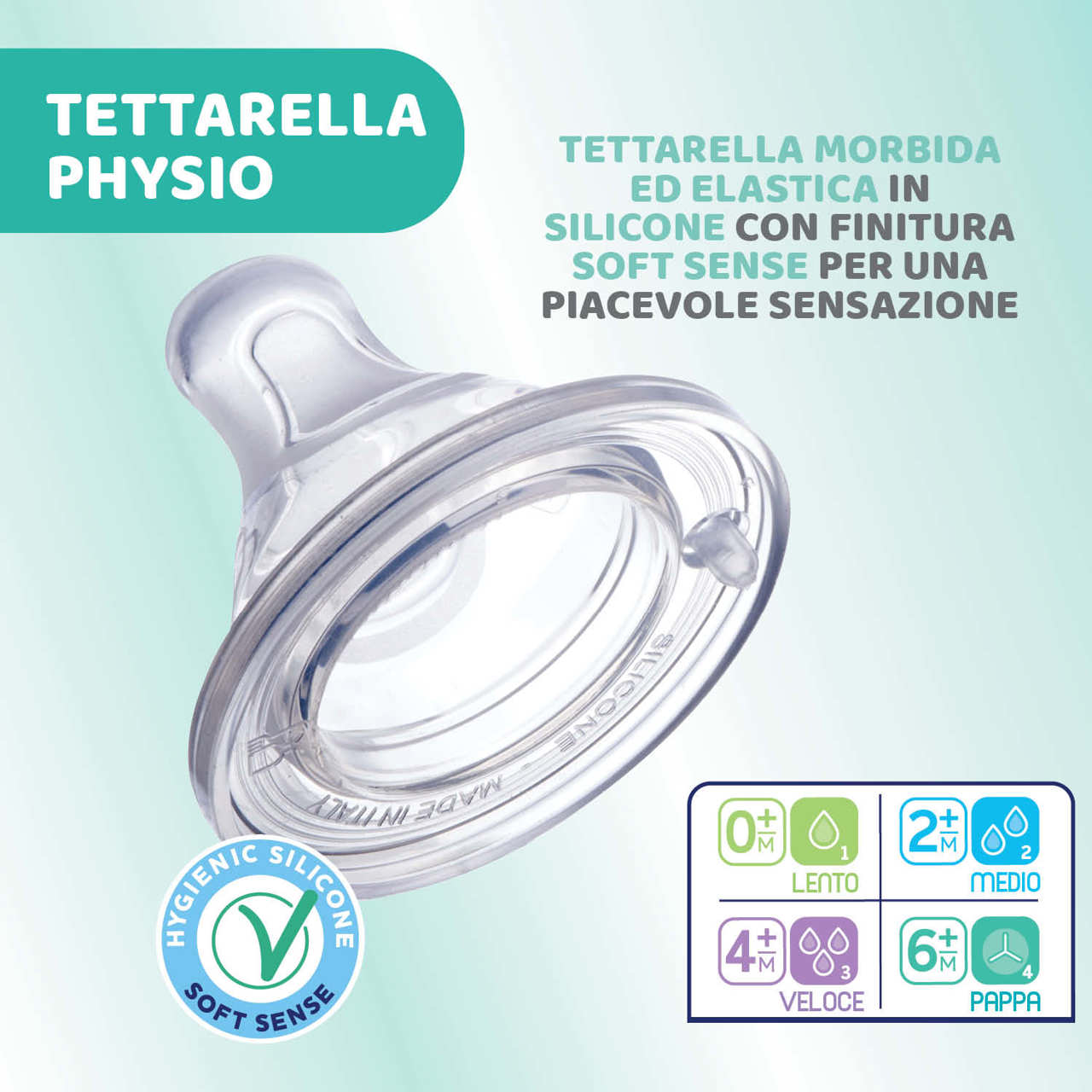 Biberon perfect 5 rosa 300ml in silicone 3 fori