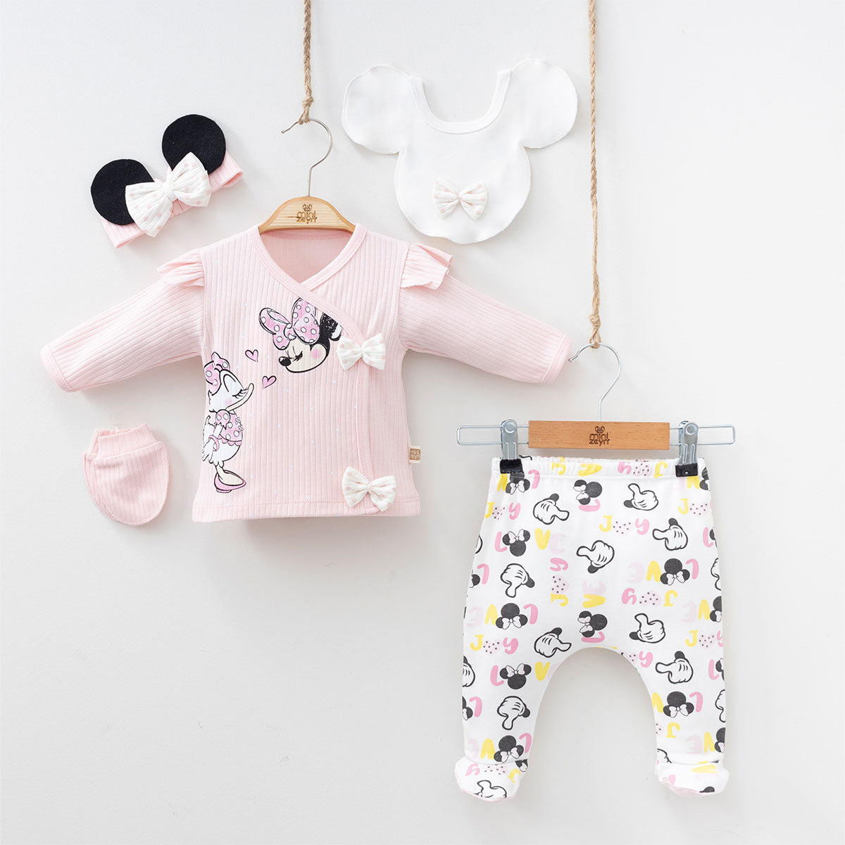 Set Neonata/ bimba caldo cotone 5pz Minnie