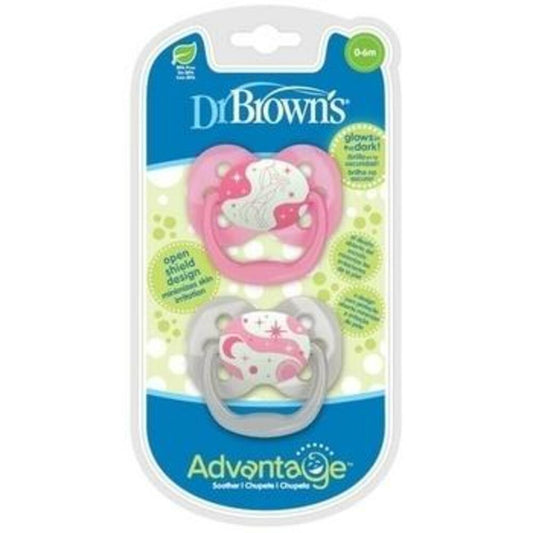 DrBrown's 2 Succhietti 0-6 rosa - Baby Shop Store