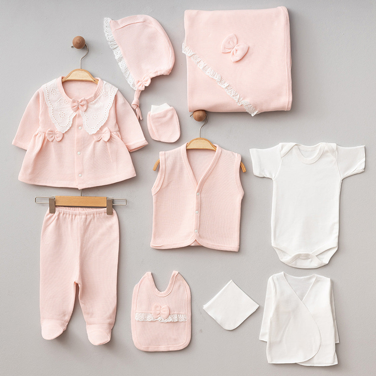 Corredino Neonato 10 Pezzi Rosa   Eleganza e Comfort dalla Nascita