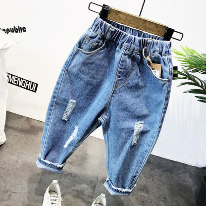 Set Jeans Bambino con Giacca in Denim e Cappuccio – Urban Style Casual
