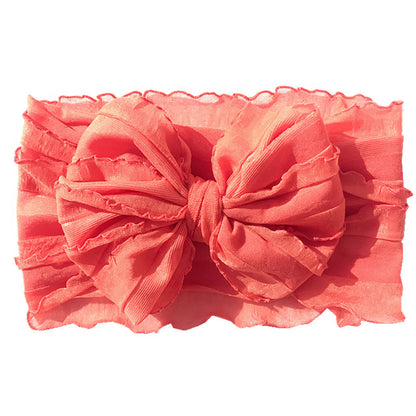 Fascia Neonata con Maxi Fiocco in Tulle  Vari Colori