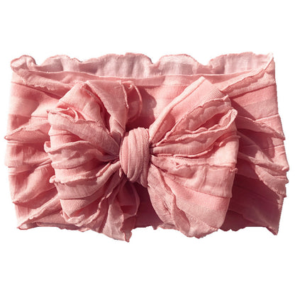 Fascia Neonata con Maxi Fiocco in Tulle  Vari Colori