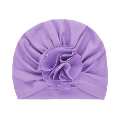 Turbante Neonato con Fiore   Cappellino in Cotone Morbido