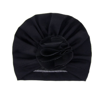Turbante Neonato con Fiore   Cappellino in Cotone Morbido