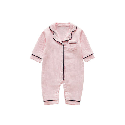 Pigiama Neonato in Cotone Morbido - Modello Unisex con Bordi a Contrasto