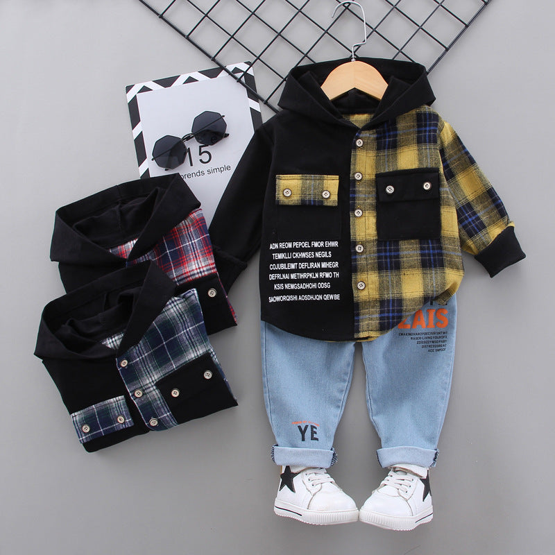 Completo Bambino Urban Style   Felpa con Cappuccio + Jeans