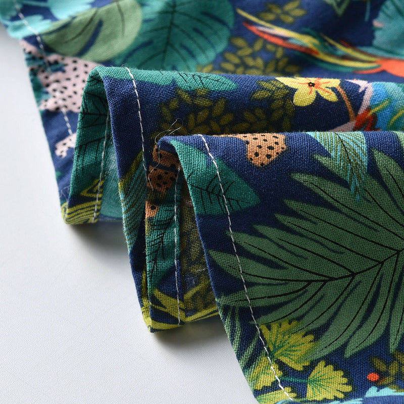 Completo Estivo per Bambini - Camicia Tropicale e Pantaloncini con Papillon