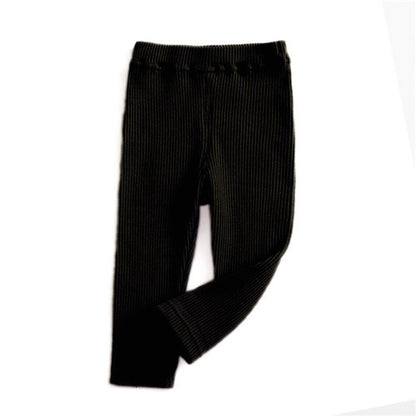 Leggings a Costine per Bambini – Morbidi ed Elasticizzati con Tasca Posteriore