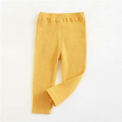Leggings a Costine per Bambini – Morbidi ed Elasticizzati con Tasca Posteriore