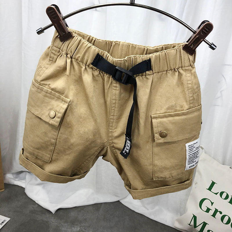 Pantaloncini Cargo Bambino – Cotone Estivo con Tasche Laterali e Cintura