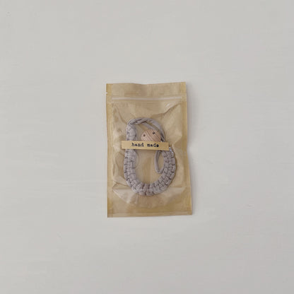 Catenella Porta Ciuccio in Cotone Intrecciato con Clip in Legno – Vari Colori