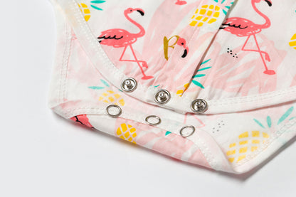 Body Camicia Estiva per Neonato   Flamingo e Ananas “Relax”