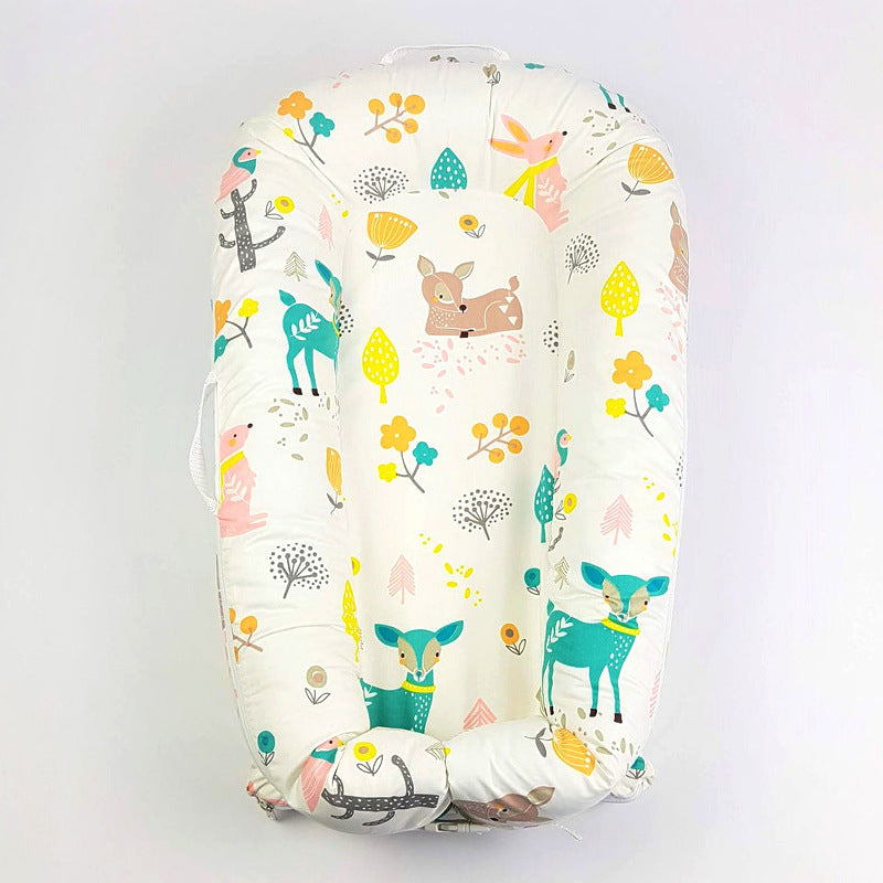 Nido Neonato Fantasia Cervi nel Bosco – Lettino Portatile Morbido
