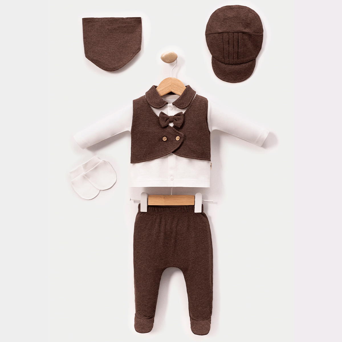 Set Neonato/ Bimbo Invernale Elegante In Caldo Cotone