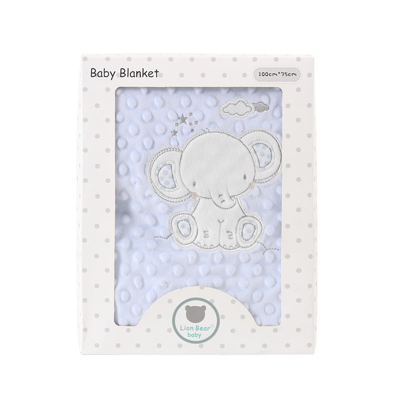 Copertina Neonato Morbida con Ricamo Orsetto – 100×75 cm