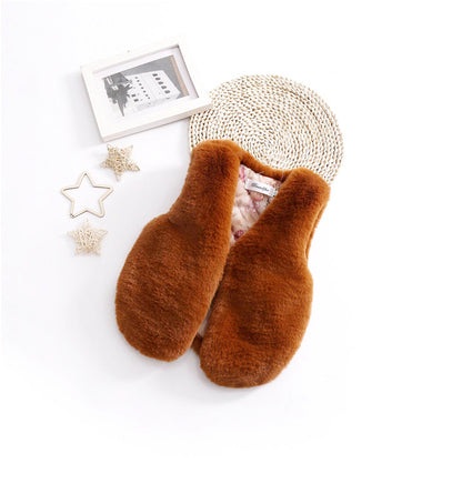 Gilet in peluche morbido – Bambina (5 colori)
