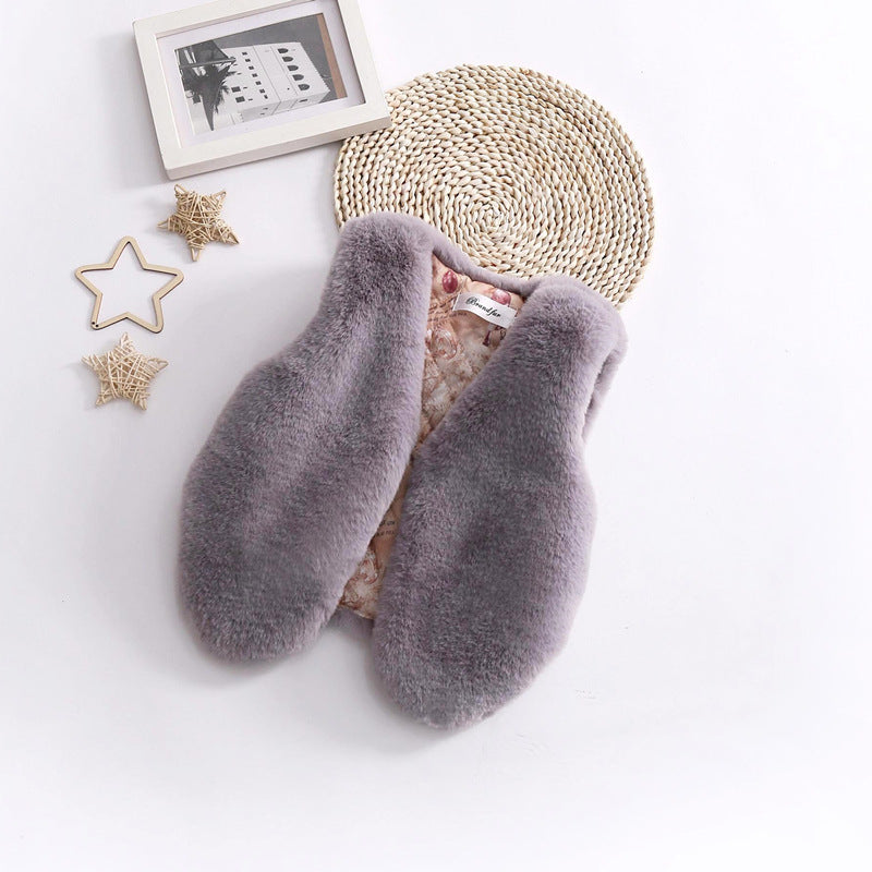 Gilet in peluche morbido – Bambina (5 colori)