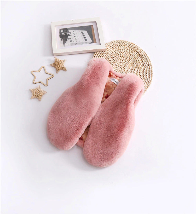 Gilet in peluche morbido – Bambina (5 colori)