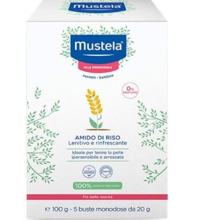 Mustela amido di riso 100gr 5 buste monodose