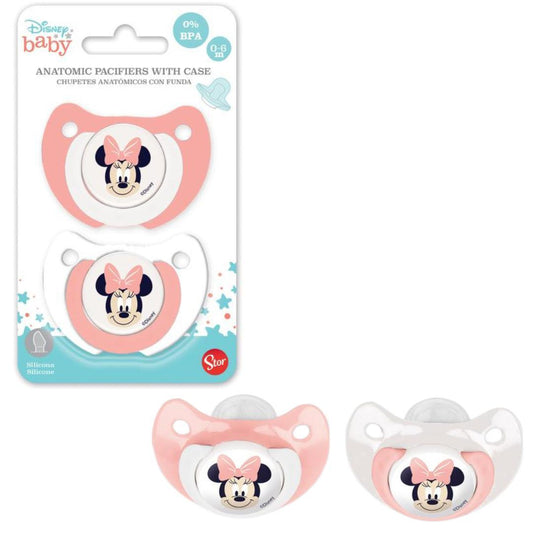 2 ciucci Minnie in silicone con astucci 0-6 mesi - Baby Shop Store