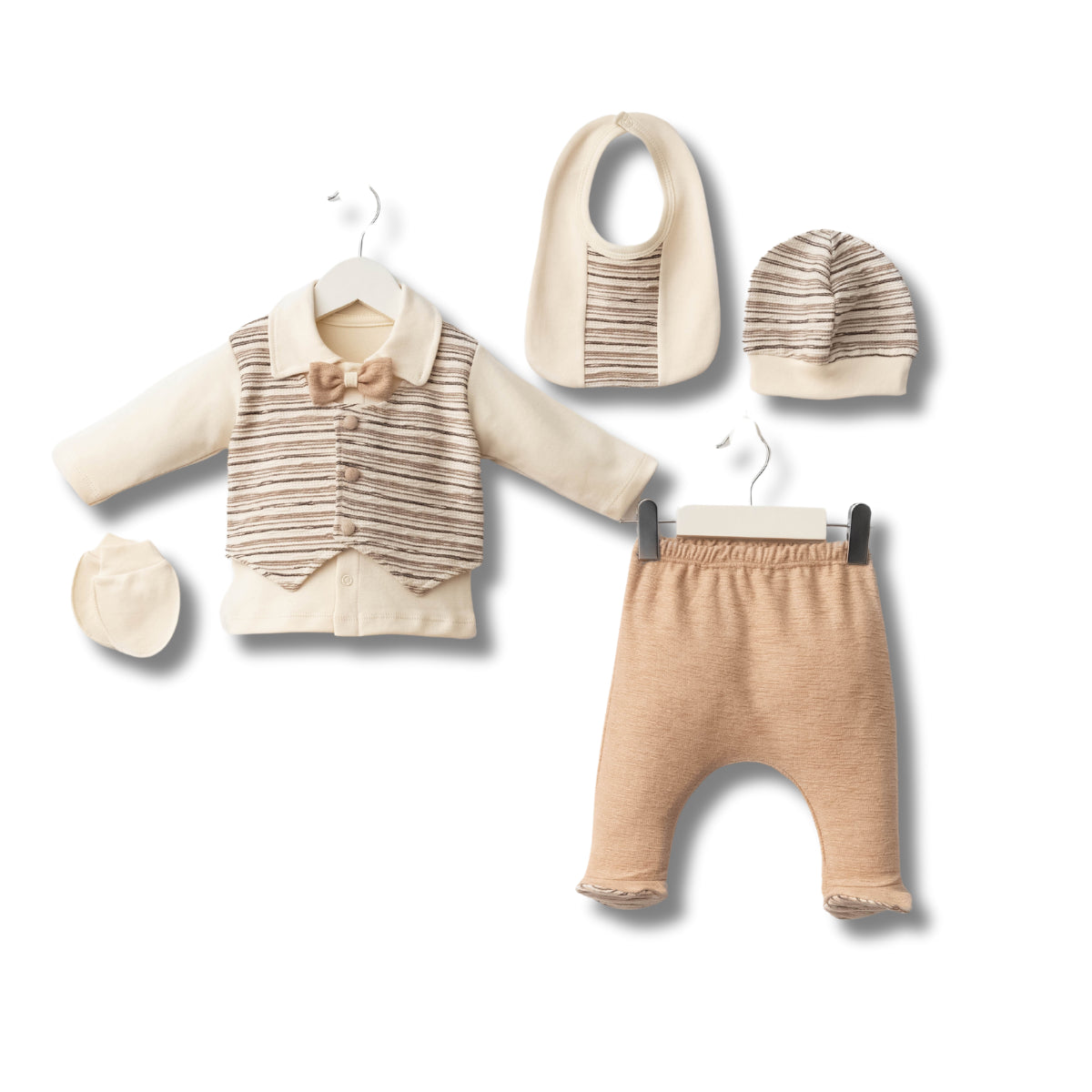 Set Neonato/ Bimbo 5 Pezzi in Cotone –  100% cotone