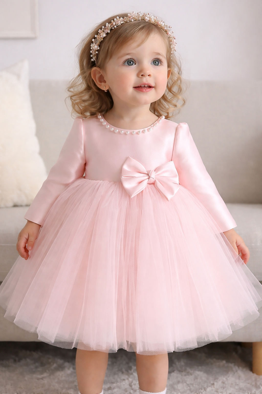 Abito da Cerimonia Perle e Tulle