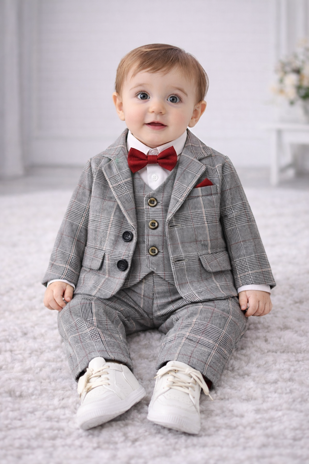 Completo Elegante Bambino 4 Pezzi  Perfetto per Autunno/Inverno