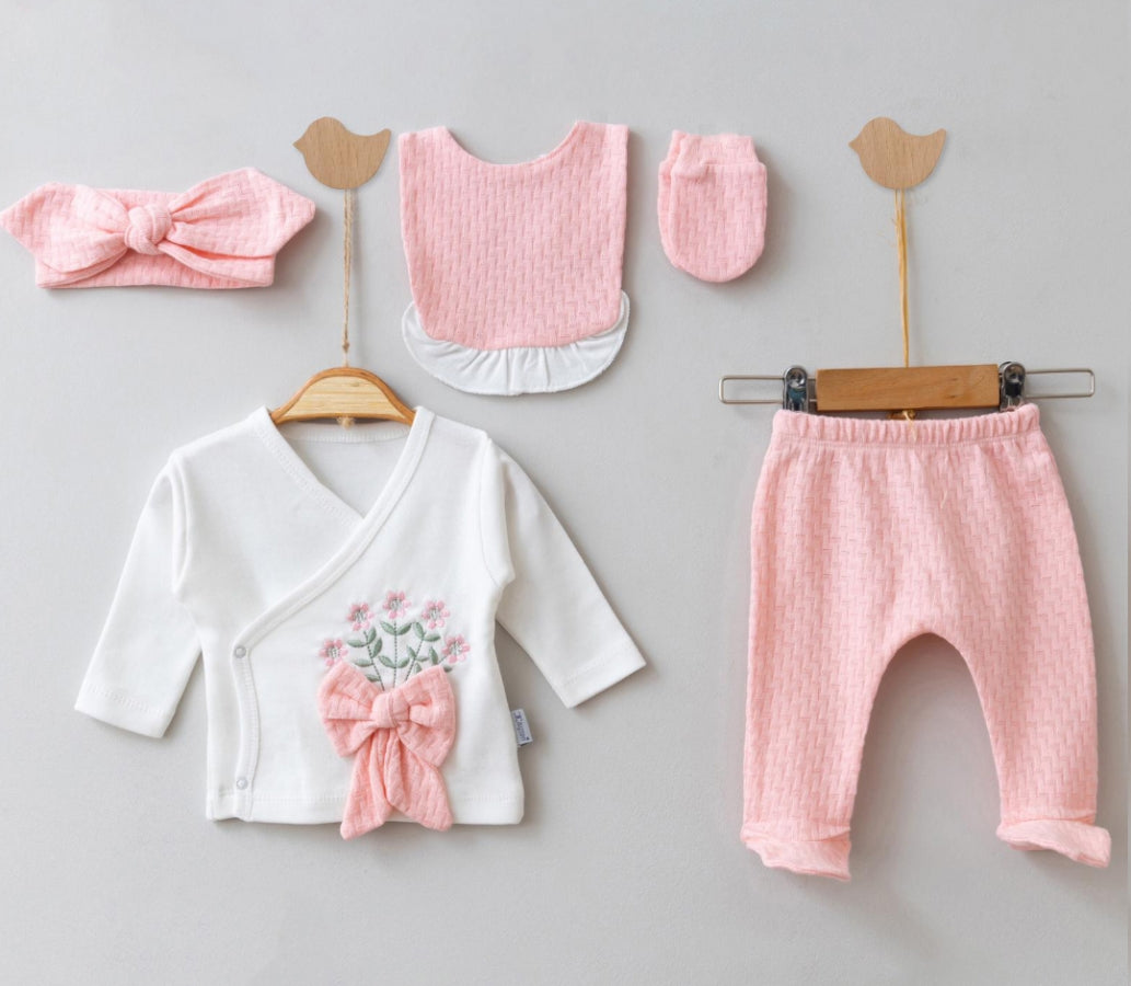 Conjunto Completo Rosa Viejo 0-3 meses Otoño/Primavera/Verano 100% Algodón