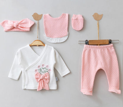 Conjunto Completo Rosa Viejo 0-3 meses Otoño/Primavera/Verano 100% Algodón