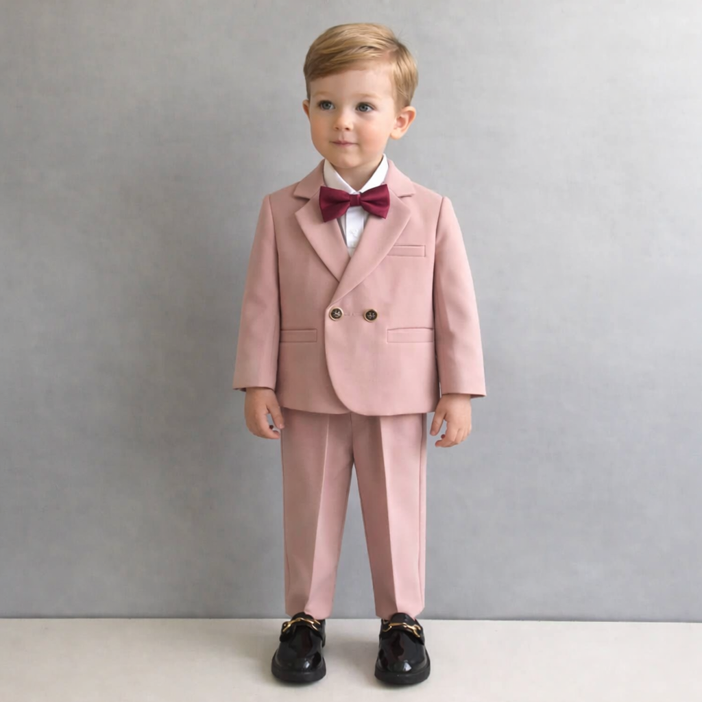 Completo Elegante per Bambino  4 Pezzi rosa