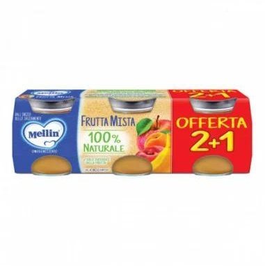 Mellin Omogeneizzato Frutta Mista 3 Pezzi Da 100 G - Baby Shop Store