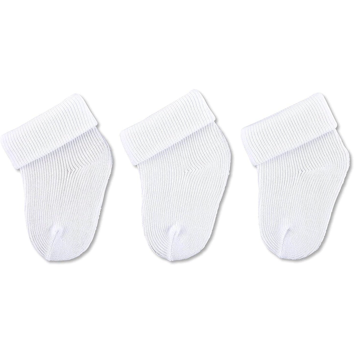 3pz Calzini Unisex 0-3 mesi bianchi - Baby Shop Store