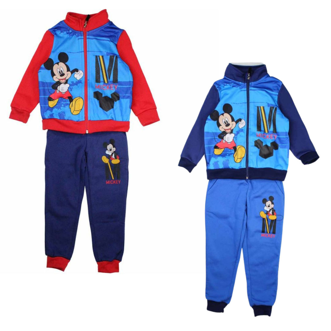 Tuta Sportiva Bambino Mickey Mouse - 2 Pezzi con Giacca e Jogger