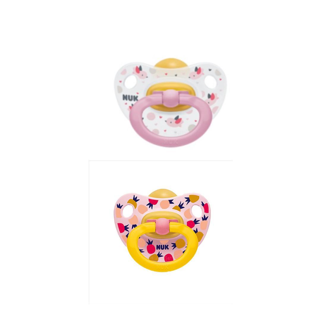 Succhietti Nuk happy kinds 0-6m 2 pezzi colori var - Baby Shop Store