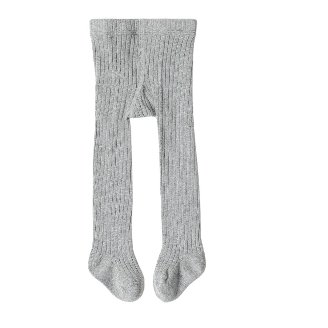 Collant  Bambina in Cotone a Costine  Tinta Unita, Morbida ed Elasticizzata