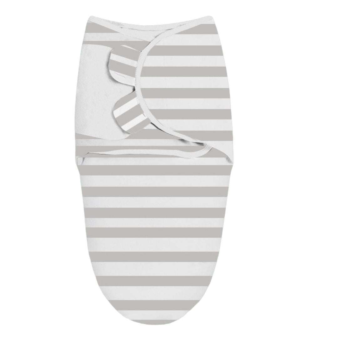 Sacco Nanna Estivo Swaddle Neonato – Fantasia Righe Grigie | Eleganza e Comfort Quotidiano