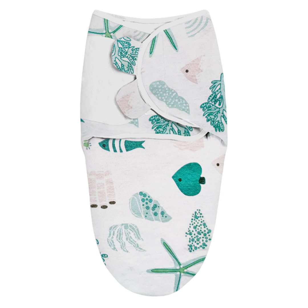 Sacco Nanna Estivo Swaddle Neonato – Fantasia Marina | Pesciolini, Coralli e Stelle Marine