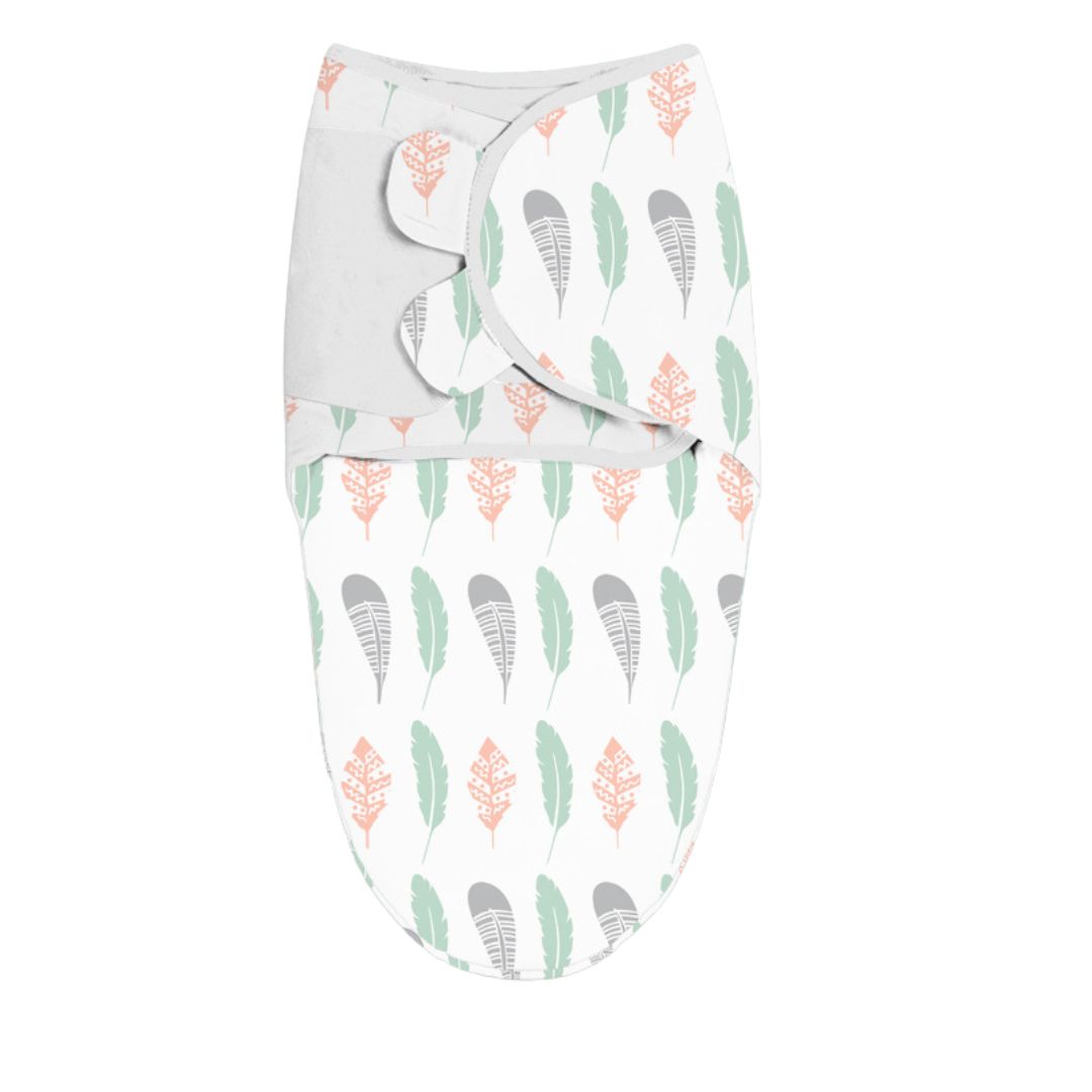 Sacco Nanna Estivo Swaddle Neonato – Fantasia Piume Pastello | Morbido, Leggero e Naturale