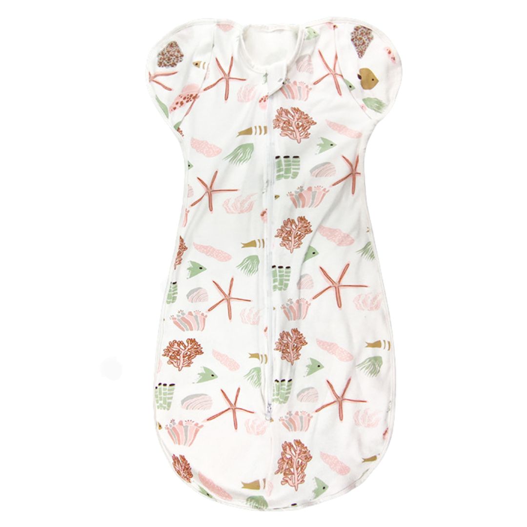 Sacco Nanna Neonato con Zip – Modello Farfalla | Fantasia Marina Coralli e Stelle