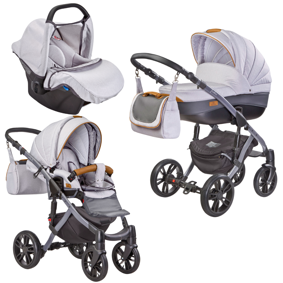 Trío ideal gris claro con bolso incluido